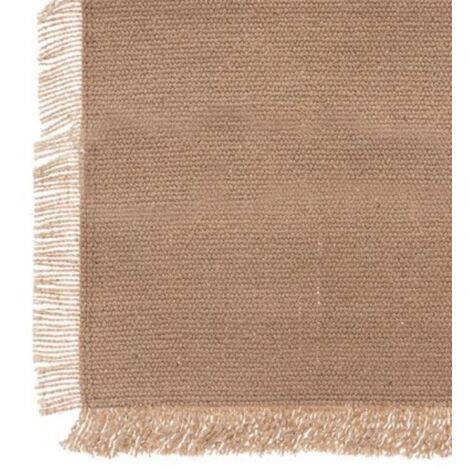 Nappe Maha coton beige 250x150cm - Atmosphera créateur d'intérieur