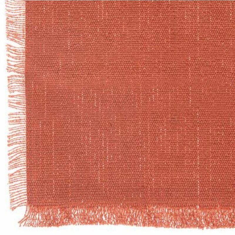 Atmosphera - Nappe Maha coton rose terracotta 250x150cm créateur d'intérieur