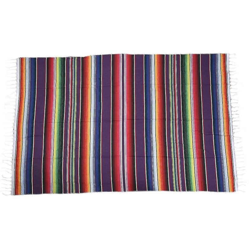 Feiyue - Nappe mexicaine pour décorations de mariage de fête mexicaine, couverture de lit mexicaine Saltillo Serape