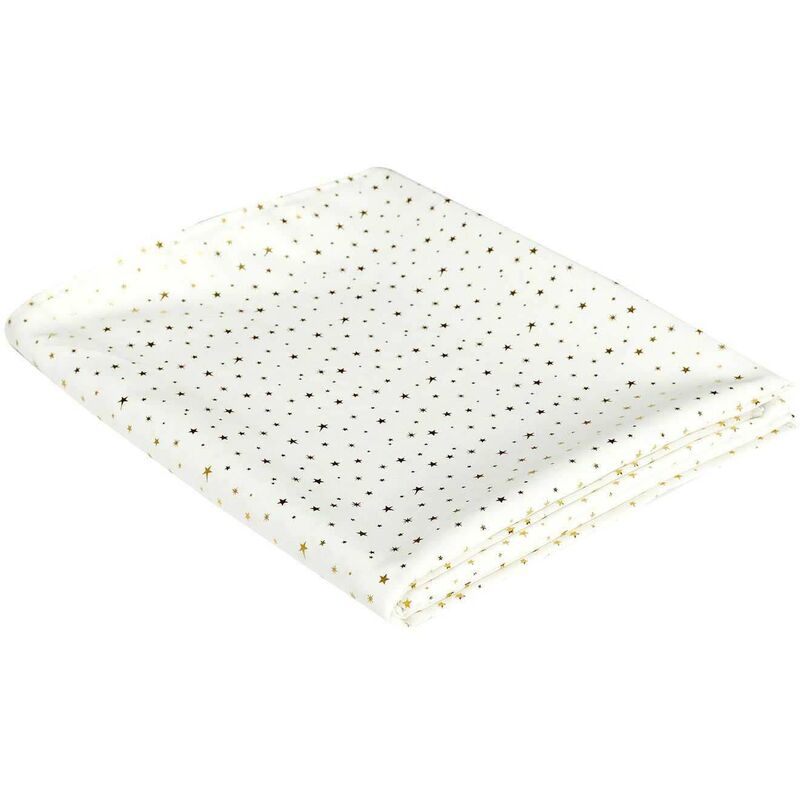 Nappe en polyester motif étoile dorée 140 x 250 cm