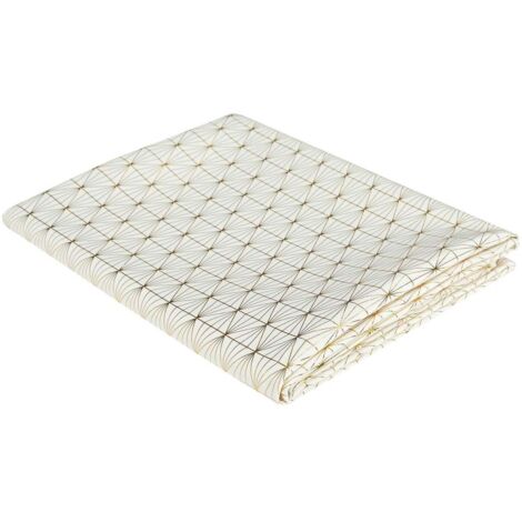 Nappe Motif Geometrique Dore 140x250cm