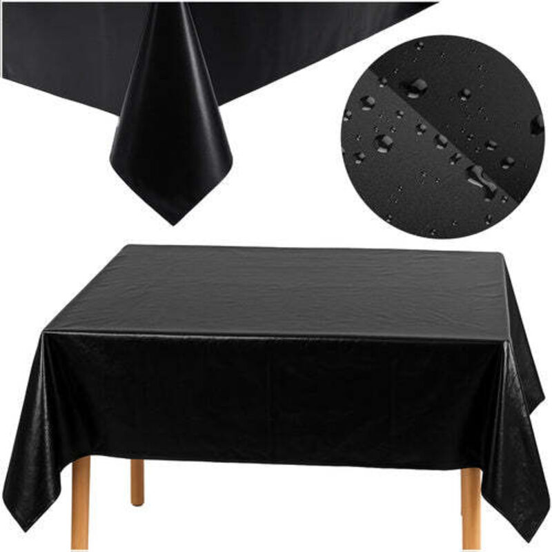 Nappe noire metallisee 137 x 274 cm impermeable et reutilisable
