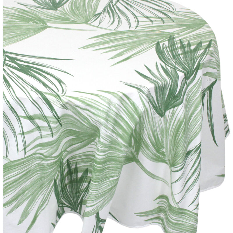 Linnea - Nappe oasis coton enduction acrylique Ovale 170x240 cm