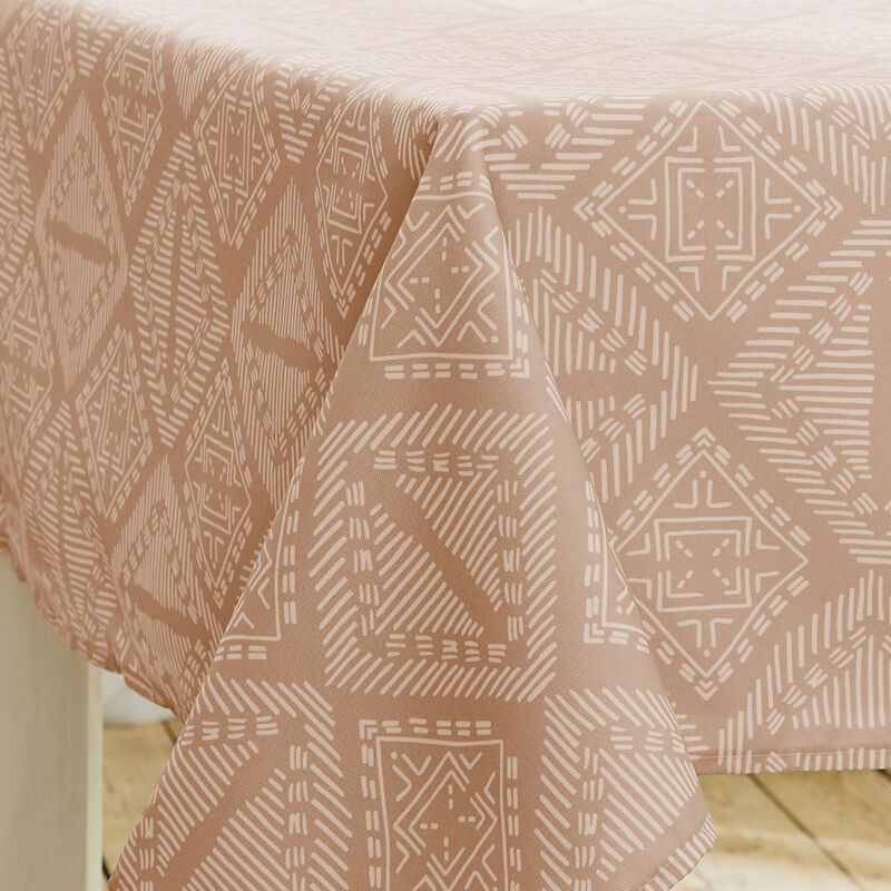 Homemaison - Nappe ovale Boho Terracotta 180x240 cm