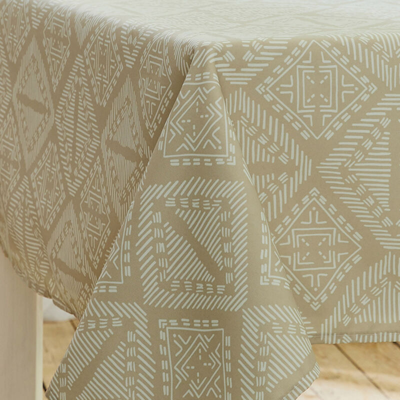 Homemaison - Nappe ovale Boho Ficelle 180x240 cm