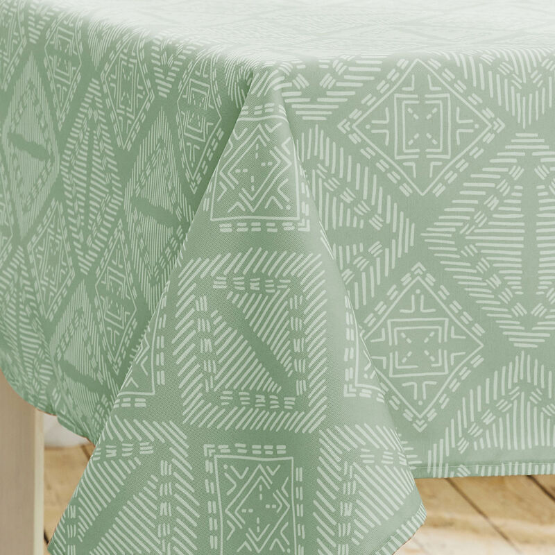 Homemaison - Nappe ovale Boho Sauge 180x240 cm