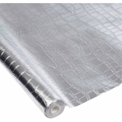 Nappe Plastique "Effet Peau de Crocodile" 1,20x5m Argent