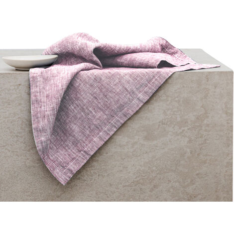 Nappe Plats：Pure Flax，34 x 34cm，4 pièces；Gris/Blanc/Bleu Clair/Rose/Vert Clair/Caramel/Toile，Tapis De Table Classique，pour Tous Les Fêtes Et Occasions，À La Maison Ou Au Restaurant