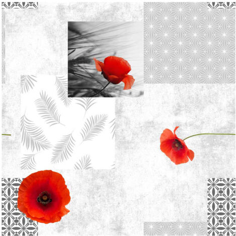 Nappe Polyester 140x240cm Pavot Sur Cintre - Access Deco