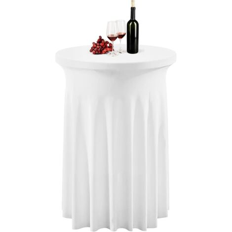 Nappe pour Table Cocktail - Housse Élastique Noël pour Table Cocktail -