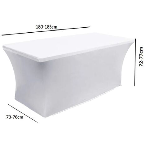 Nappe pour table de banquet 180x76 cm, blanche, sans nœud