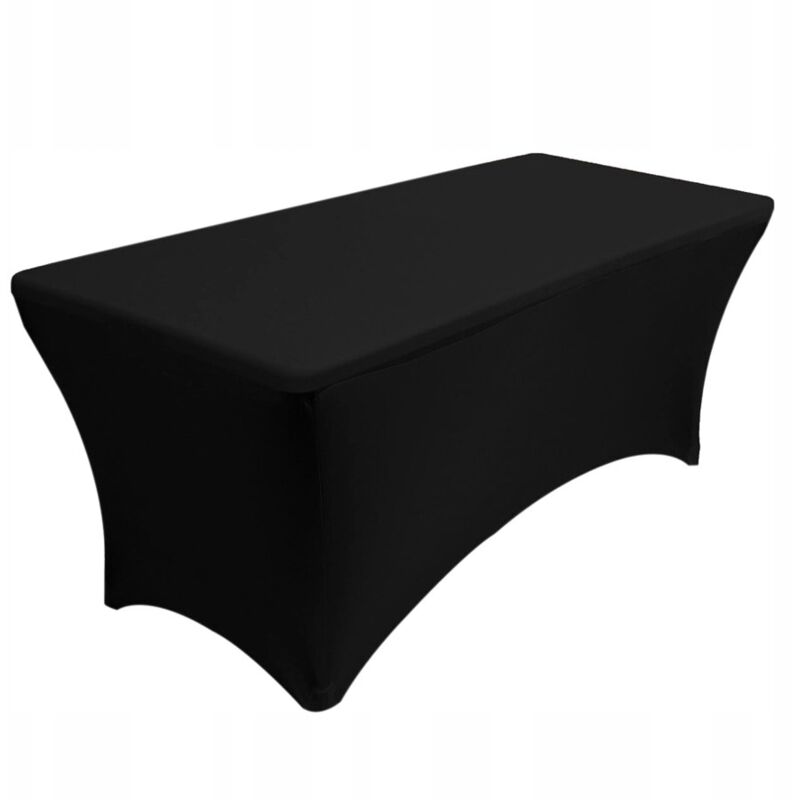 Nappe pour table de banquet traiteur noire 180 x 76 cm souple [25B]