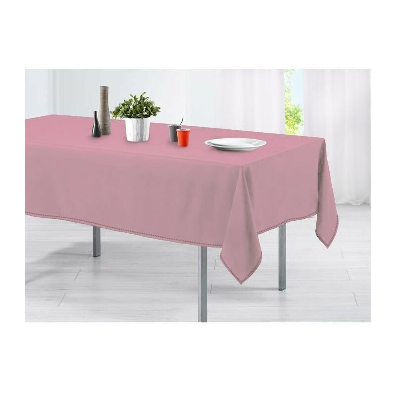 Mediawave Store - Nappe pour table en coton 150x200 en différentes couleurs Couleur: Rose