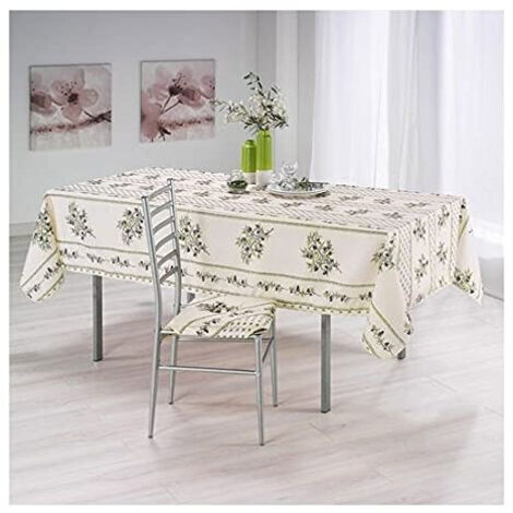 Nappe Provence Olive Verte Anti Tâches