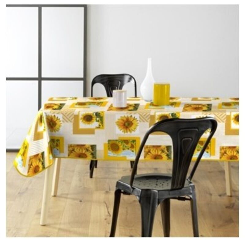 Toile cirée rectangulaire - 140x240 cm - Tournesol - Jaune