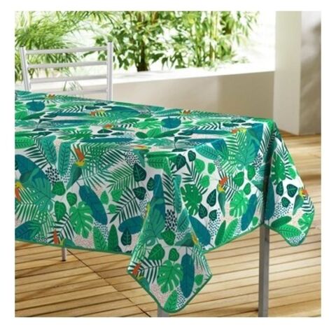 Nappe Rectangle 140 x 300 cm Carlita Blanc - PVC Imprimé - Livraison gratuite