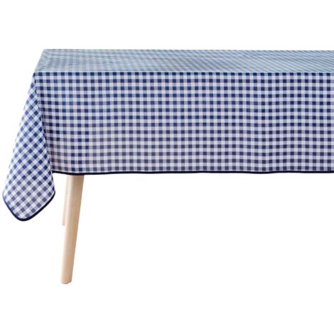 Nappe rectangle 150 x 200 cm Vichy bleu