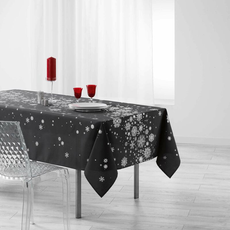1001kdo - nappe rectangle polyester constellation anthracite 150 x 240 cm