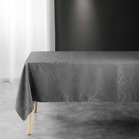 Nappe rectangle en jacquard imprimé "Lolly" - Gris anthracite - 140 x 240 cm - Livraison gratuite