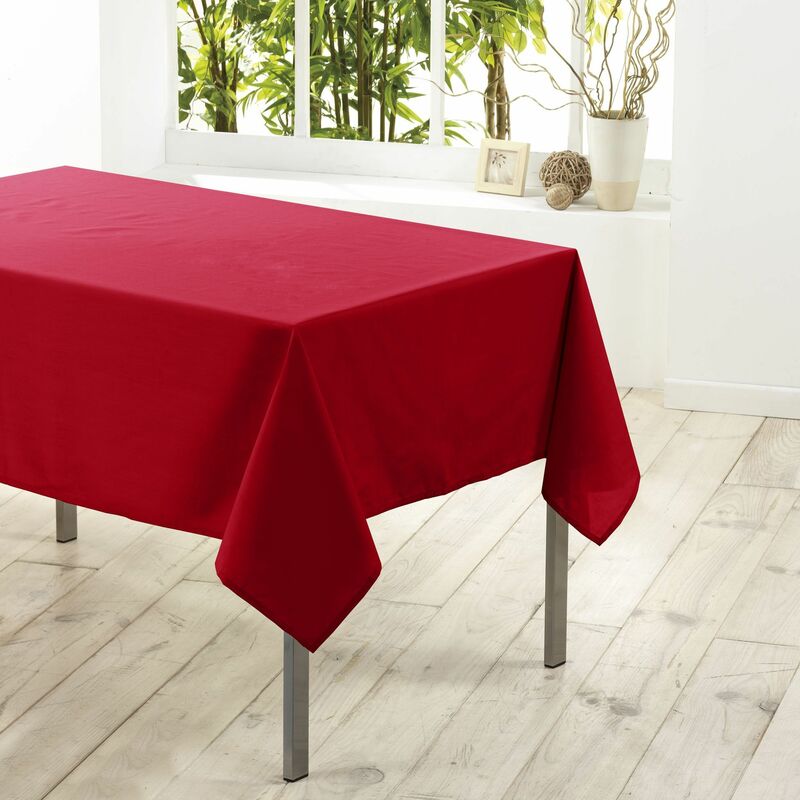 1001kdo - Nappe rectangle polyester Rouge 140 x 250 cm