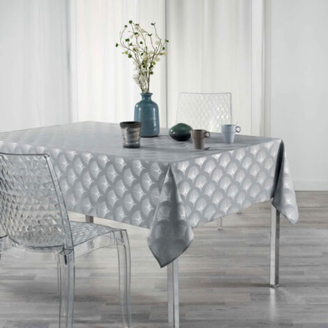 Nappe Rectangle "Goldy" 150x240cm Gris