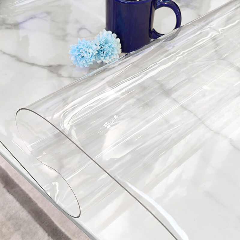 Nappe rectangle transparente, Nappe Cristal Epaisse 1.0 mm PVC Transparente , 90x180 cm