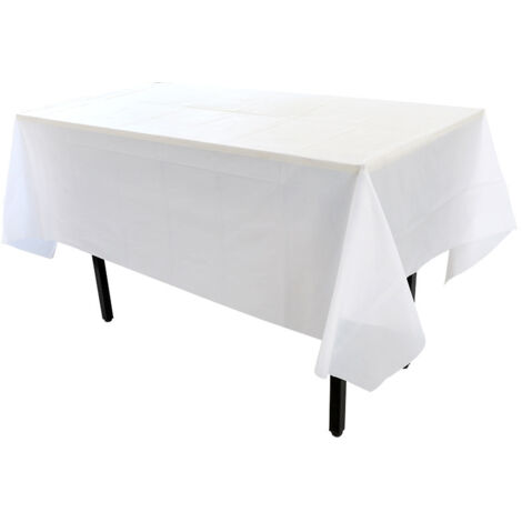 Nappe rectangulaire antitache 137 x 183 cm blanche