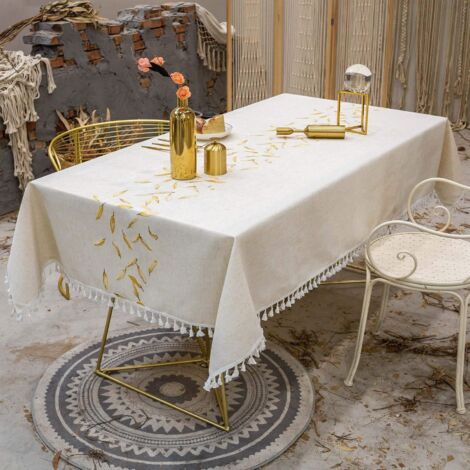 Nappe rectangulaire, antitache, lavable, pour la cuisine