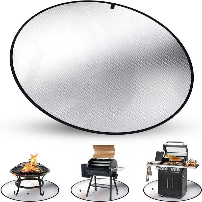 Tapis de foyer et tapis ignifuge pour réchaud de camping, brûleurs à gaz, propane et barbecues au charbon de bois, tapis sous le gril pour terrasse