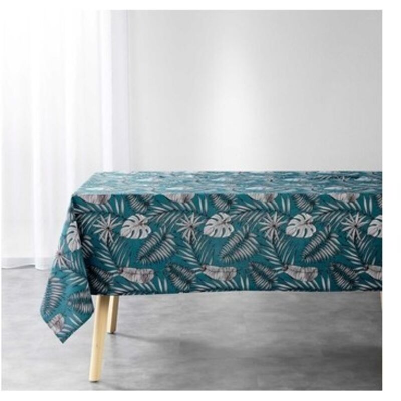 Douceur D'intérieur - Nappe rectangulaire avec motif de feuilles exotiques, 140 x 240 cm
