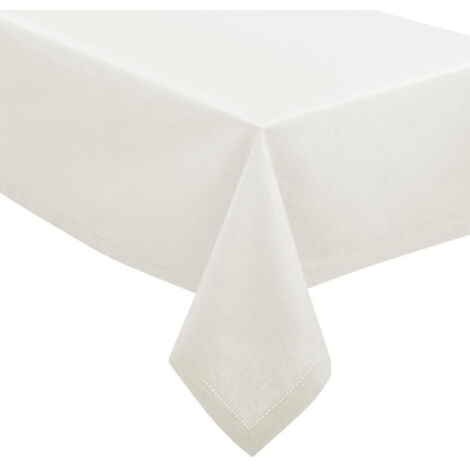 Nappe Rectangulaire "Chambray" 140x240cm Blanc