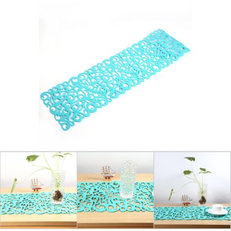 Nappe rectangulaire en feutre, chemin de Table, sets de table, décoration de maison (vert clair)