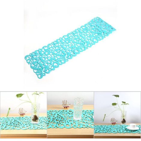 Nappe rectangulaire en feutre, chemin de Table, sets de table, décoration de maison (vert clair)