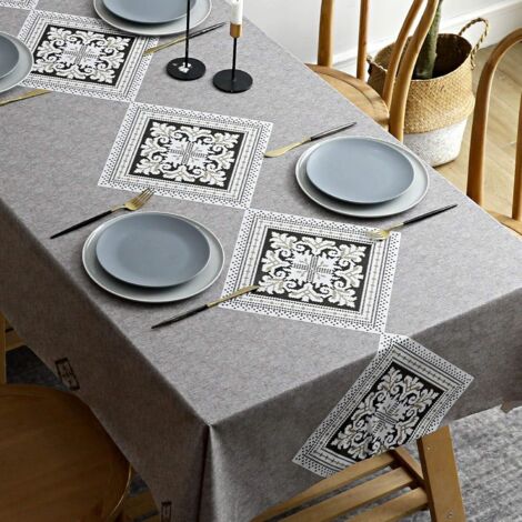 Nappe rectangulaire enduite, nappe imperméable, nappe en PVC