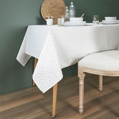 Nappe Rectangulaire "Étoile" 140x250cm Blanc