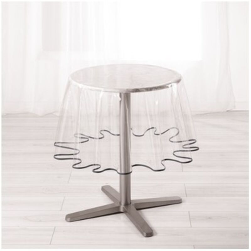 Homemaison - Nappe cristal ronde en pvc Biais - d 180 cm - Anthracite - Livraison gratuite