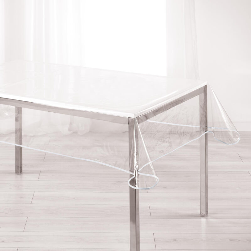 Homemaison – Nappe rectangle 140 x 240 cm en PVC 15/100e – Résistante aux taches et éclaboussures – Nettoyage facile d’un coup d’éponge