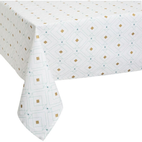 Nappe Rectangulaire Imprimé "Ora" 140x240cm Blanc