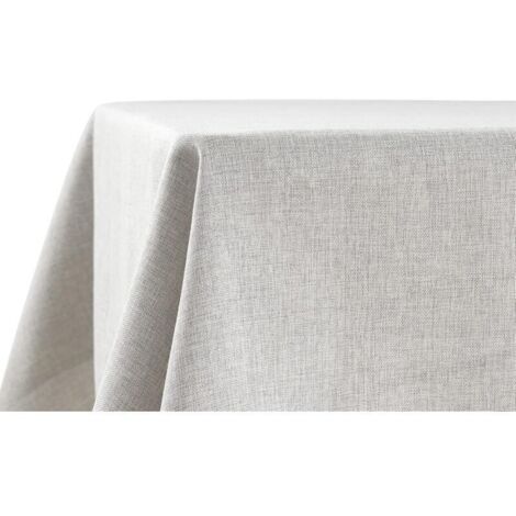Nappe Rectangulaire Lin Antitache 110x160 cm – Facile à Laver, Idéale pour Table à Manger et Extérieur