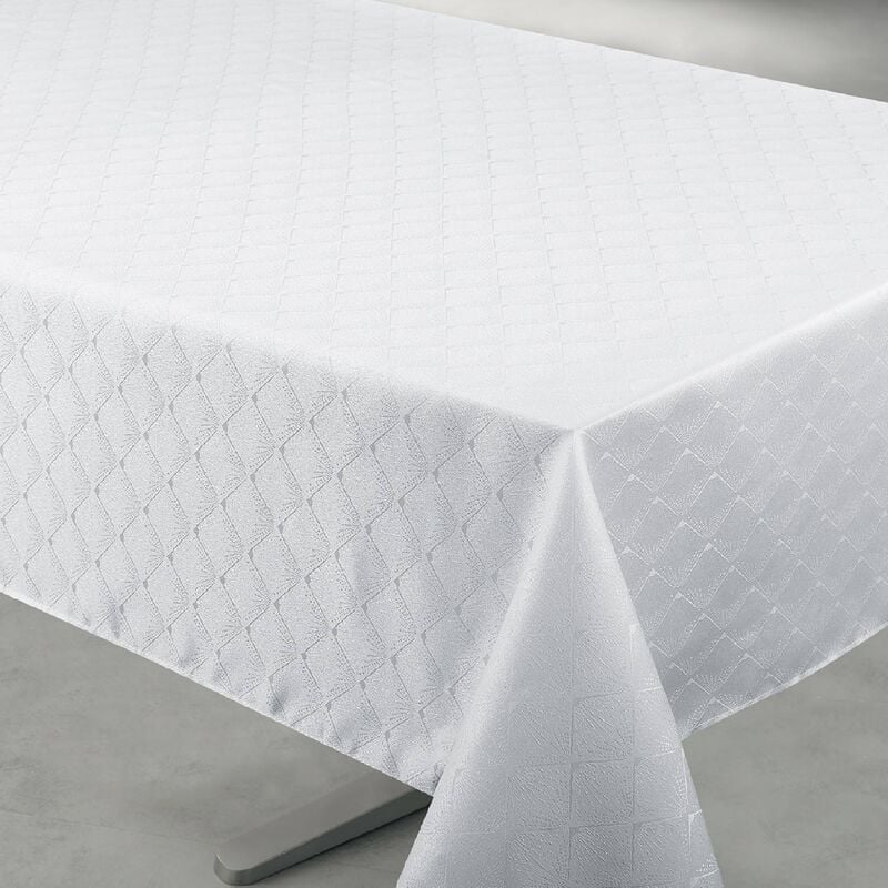 nappe rectangulaire outdoor esprit bord de mer blanc 145x240 cm - blanc