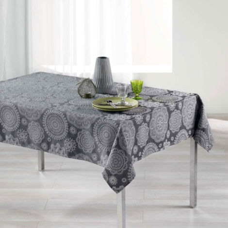 Nappe Rectangulaire "Rose des Vents" 140x250cm Anthracite
