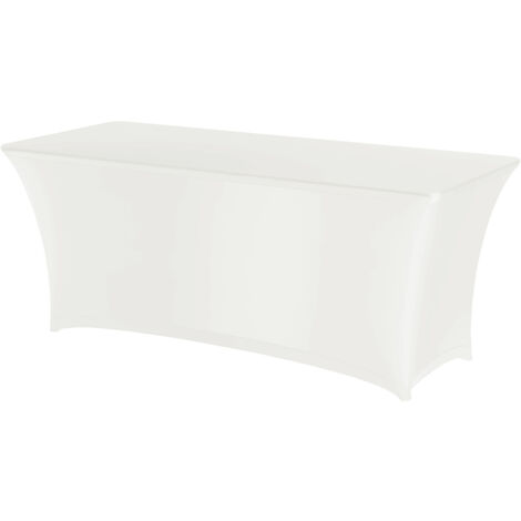 Nappe rectangulaire sans repassage 183x760cm Tissu jersey blanc - Hendi 814420
