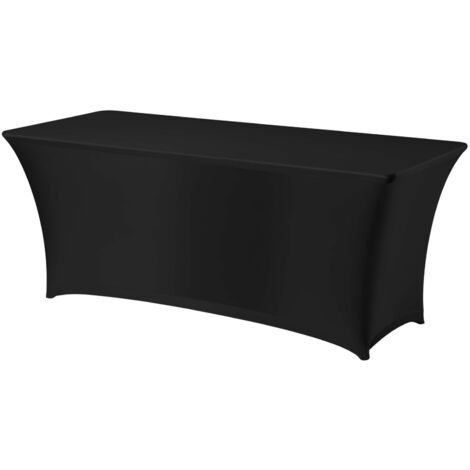 Nappe rectangulaire sans repassage 183x760cm Tissu jersey noir - Hendi 814437