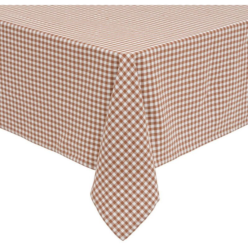 Atmosphera - Nappe rectangulaire Vichy Floral Collection 150x250 cm coton