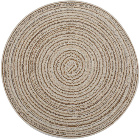 Nappe Rond en Ramie Style Japonais - Dessous de Plat Isolant Mignon (S Beige)