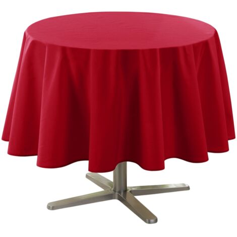Nappe ronde 180 cm Rouge Essentiel