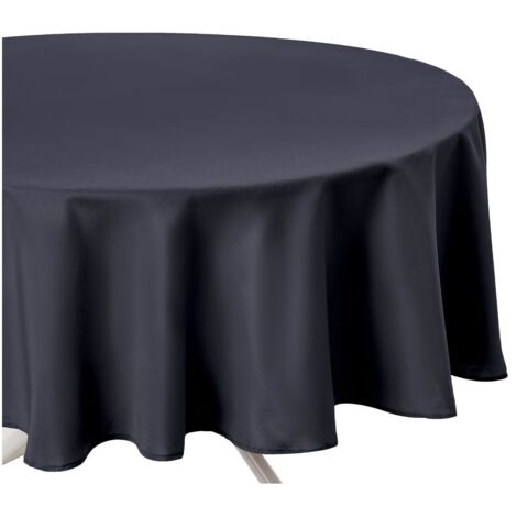 Nappe ronde anti tache 180 cm Couleurs ardoise