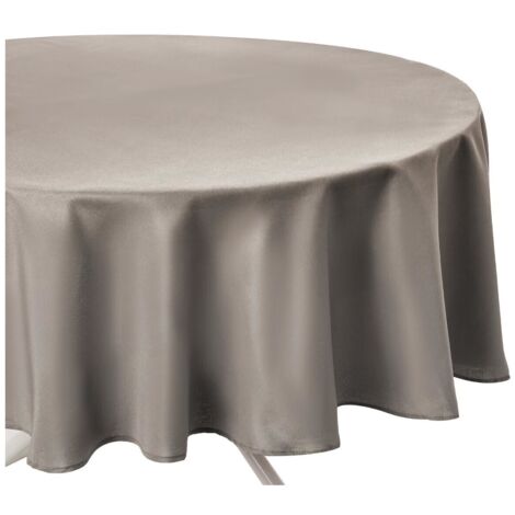 Nappe ronde anti tache 180 cm Couleurs lin