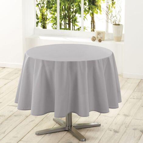 Nappe Ronde Antitache "Essentiel" 180cm Gris
