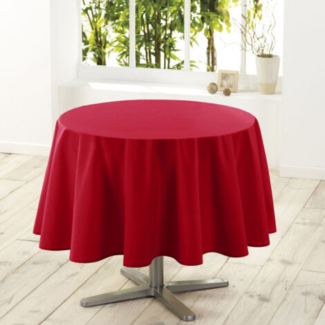 Nappe Ronde Antitache "Essentiel" 180cm Rouge